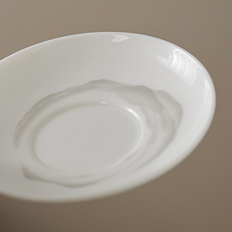 Vintage Ink Painting Porcelain Gaiwan Tea Cup Set for Meditation