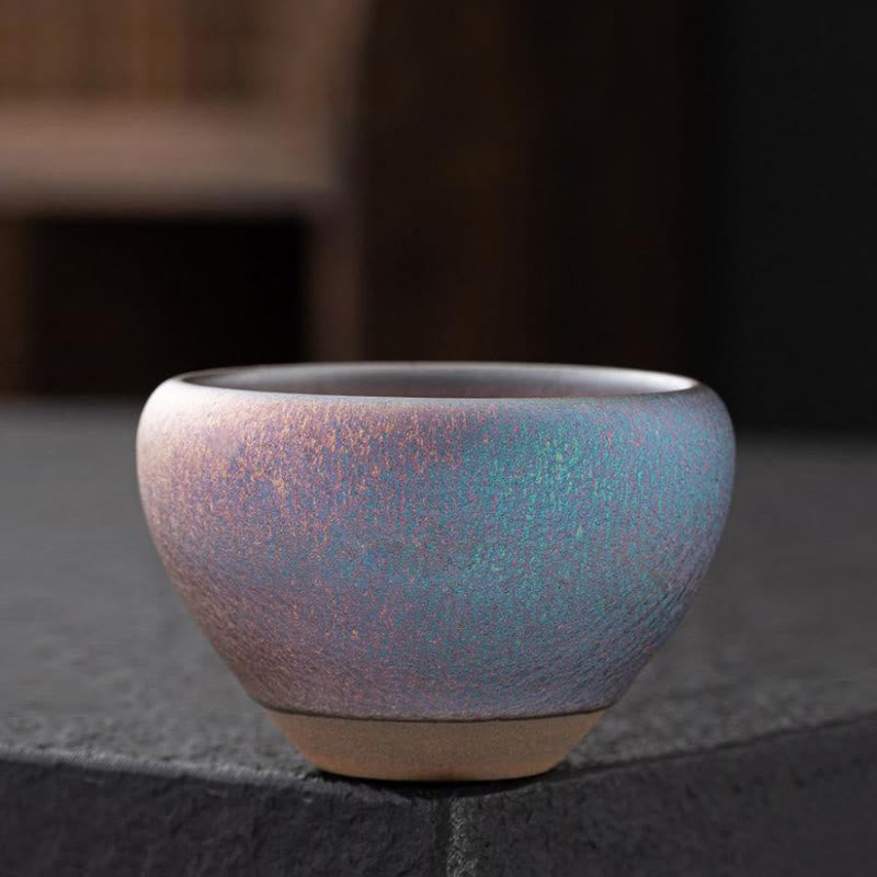 Vintage Purple Rainbow Jian Zhan Kiln Change Teacup | Zen Decor