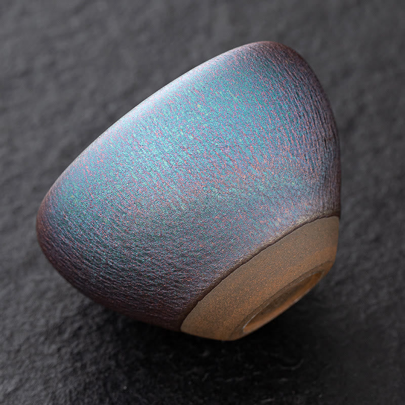 Vintage Purple Rainbow Jian Zhan Kiln Change Teacup | Zen Decor