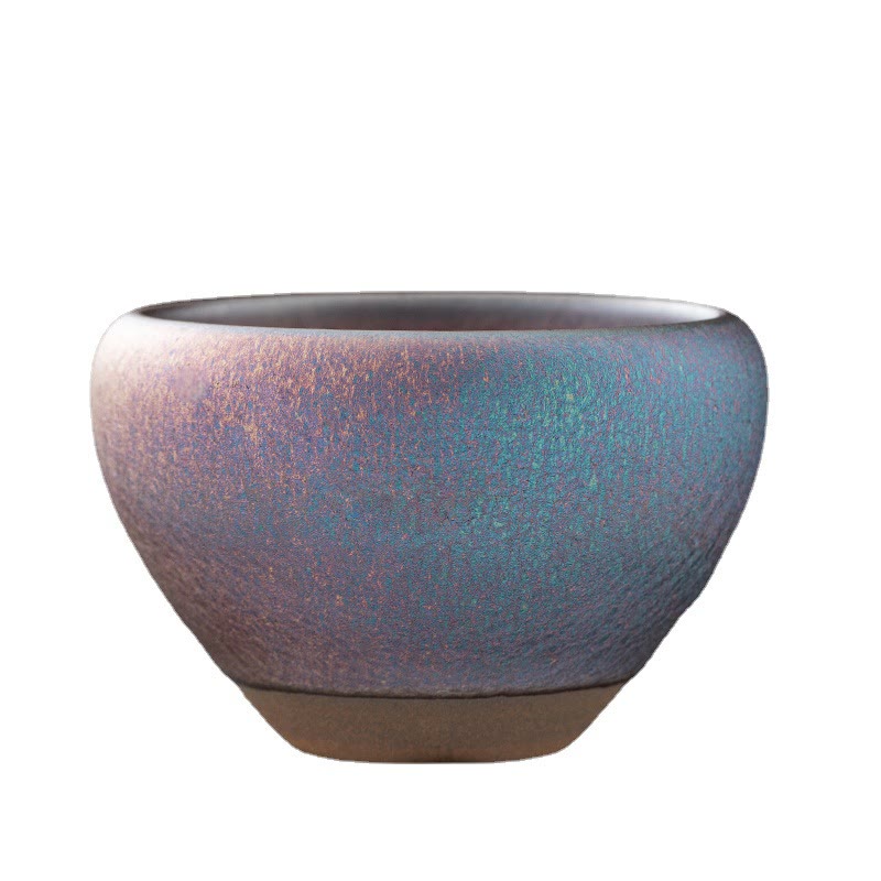 Vintage Purple Rainbow Jian Zhan Kiln Change Teacup | Zen Decor