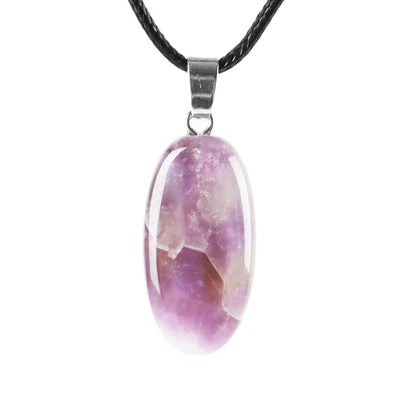 Waterdrop Amethyst Crystal Pendant for Calming & Clarity