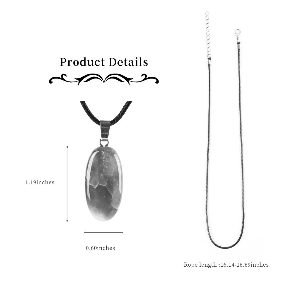 Waterdrop Amethyst Crystal Pendant for Calming & Clarity