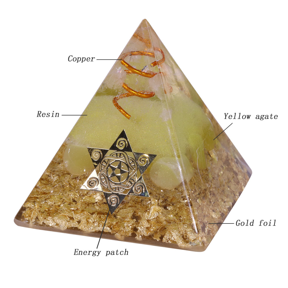 Wealth and Prosperity Orgonite Pyramid for Harmony