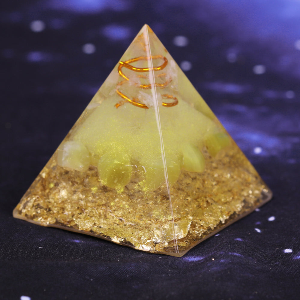 Wealth and Prosperity Orgonite Pyramid for Harmony