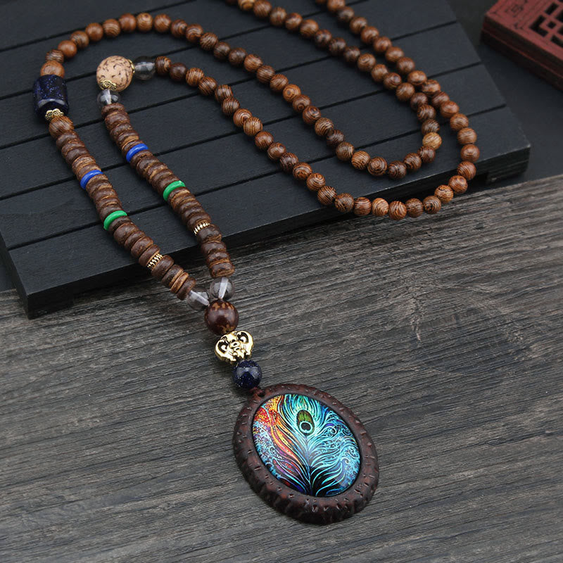 Wenge Wood Elephant Necklace for Protection & Wisdom