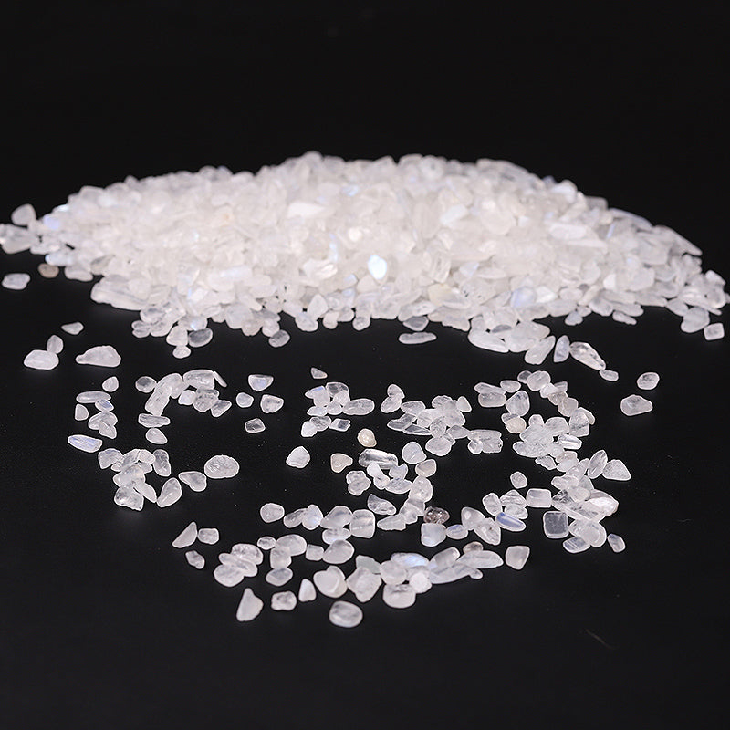 White Moonstone Chips Raw Crystals 5-7mm and 7-9mm for Decoration