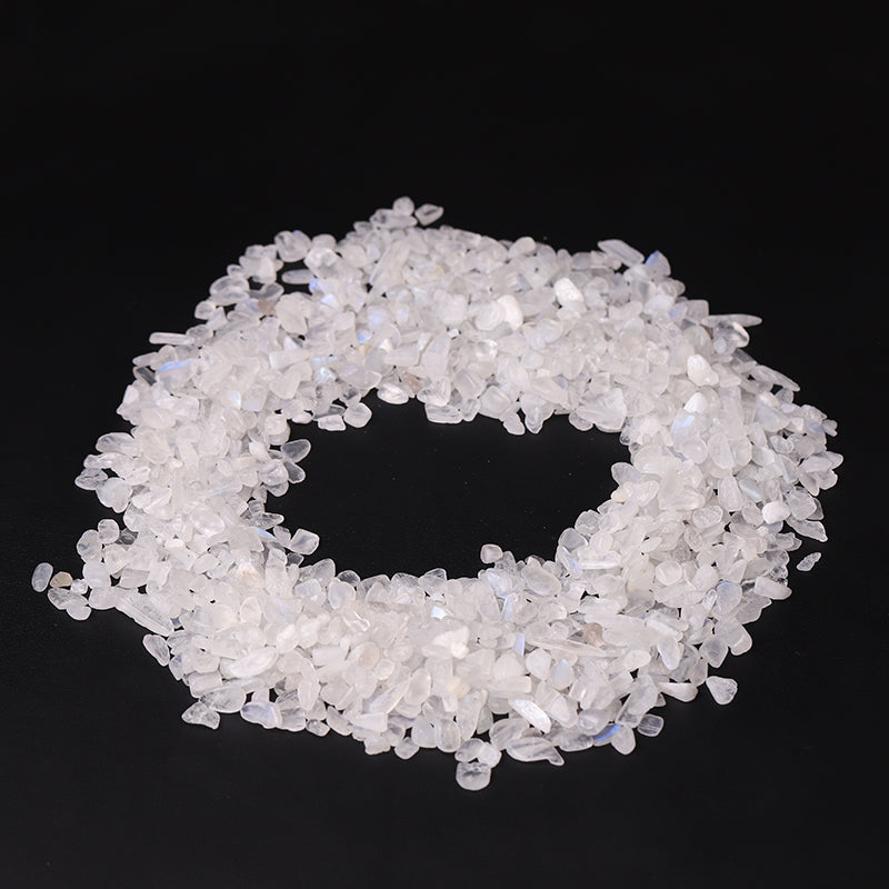 White Moonstone Chips Raw Crystals 5-7mm and 7-9mm for Decoration
