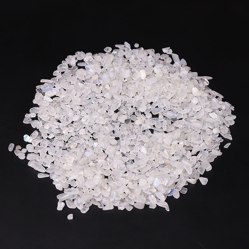 White Moonstone Chips Raw Crystals 5-7mm and 7-9mm for Decoration