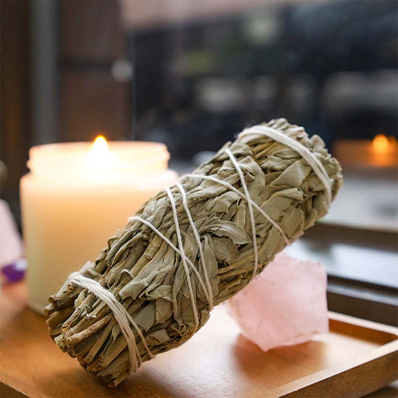 White Sage Smudge Stick for Home Cleansing & Meditation Rituals