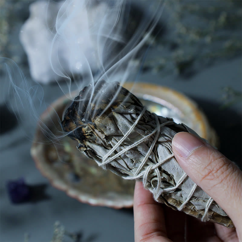 White Sage Smudge Stick for Home Cleansing & Meditation Rituals