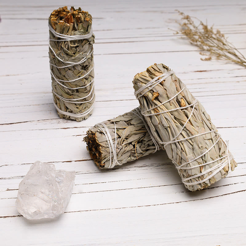 White Sage Smudge Stick for Home Cleansing & Meditation Rituals