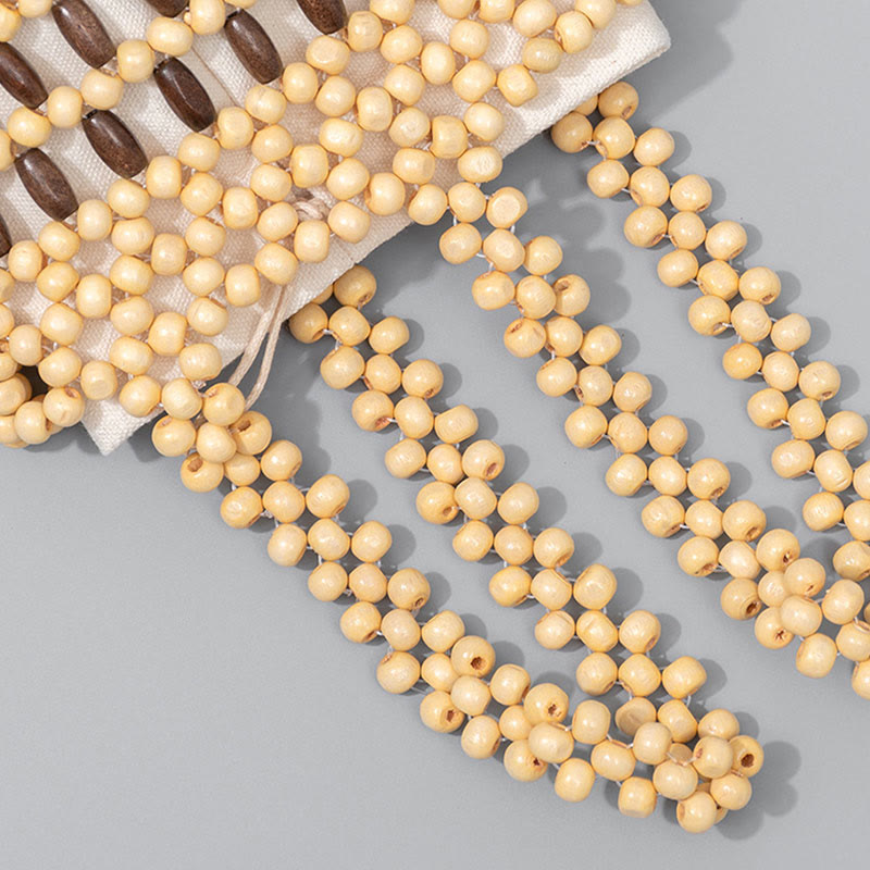 Wooden Beads Bucket Bag 12cm for Spiritual Jewelry