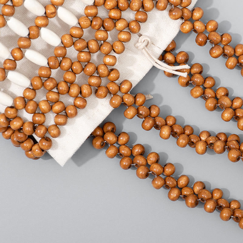 Wooden Beads Bucket Bag 12cm for Spiritual Jewelry