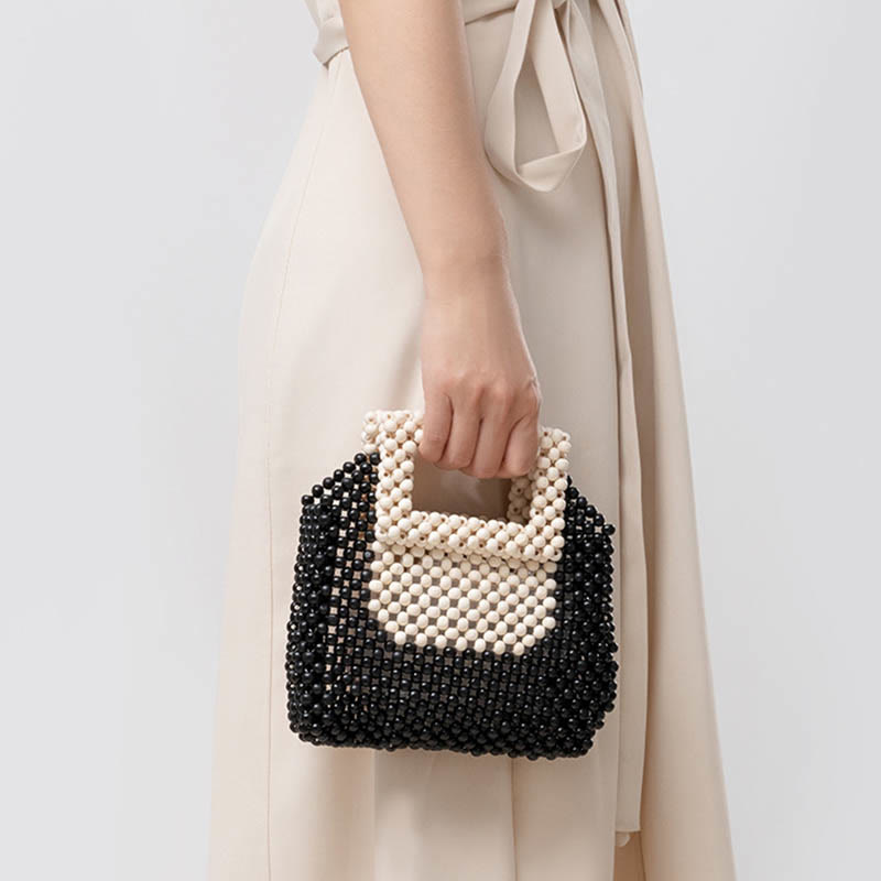 Wooden Beads Square Tote Bag for Mindful Living