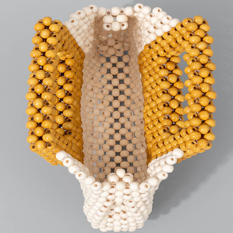 Wooden Beads Square Tote Bag for Mindful Living