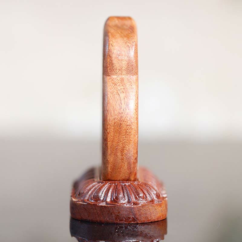 Wooden Buddha Statue 7x7.5cm Serenity Guru Rinpoche Figurine