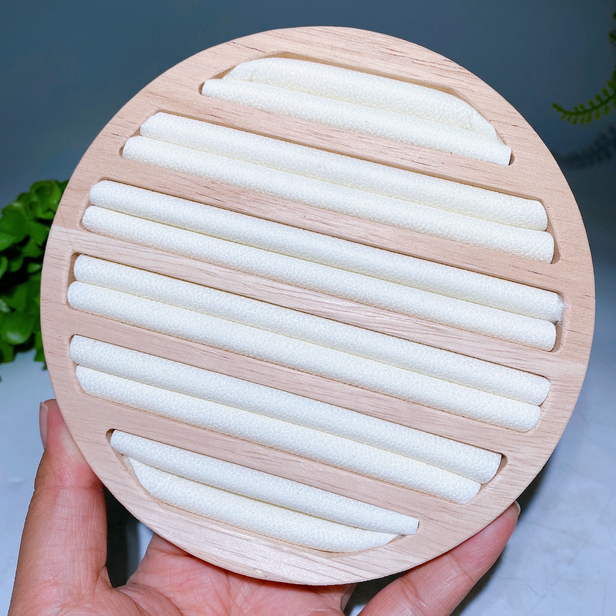 Wooden Ring Stand 15cm for Crystal Healing Rings