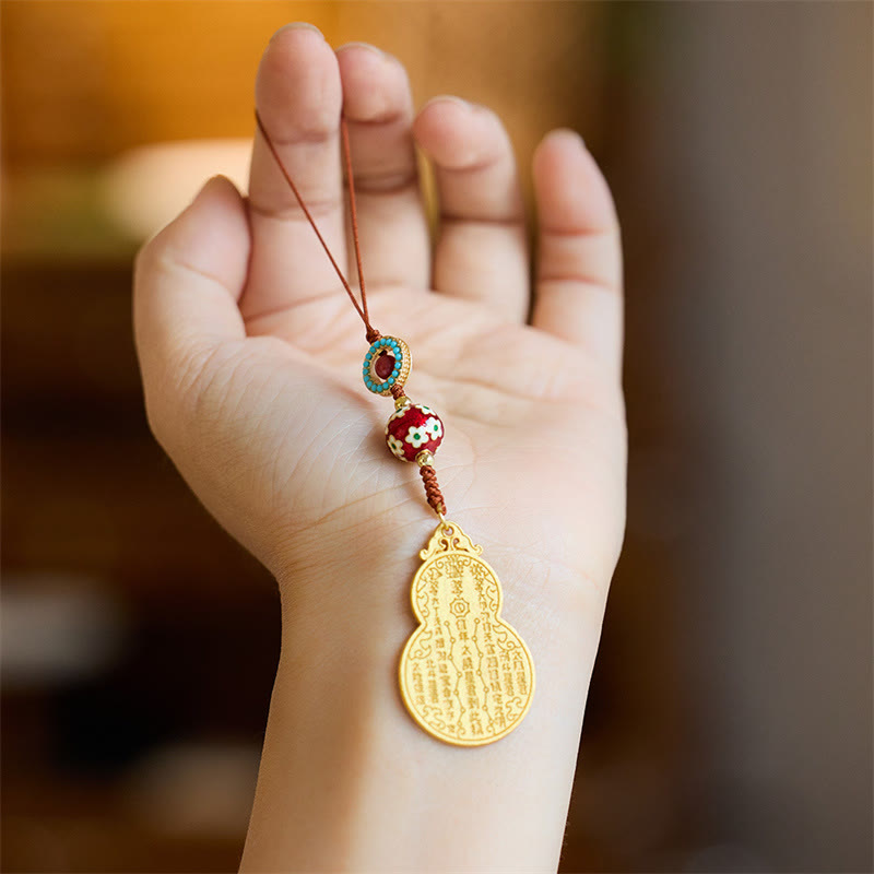 Wu Lou Copper Gourd Fu Character Spiritual Key Chain