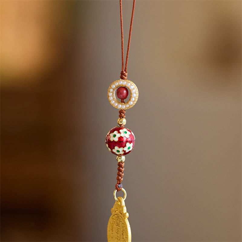 Wu Lou Copper Gourd Fu Character Spiritual Key Chain