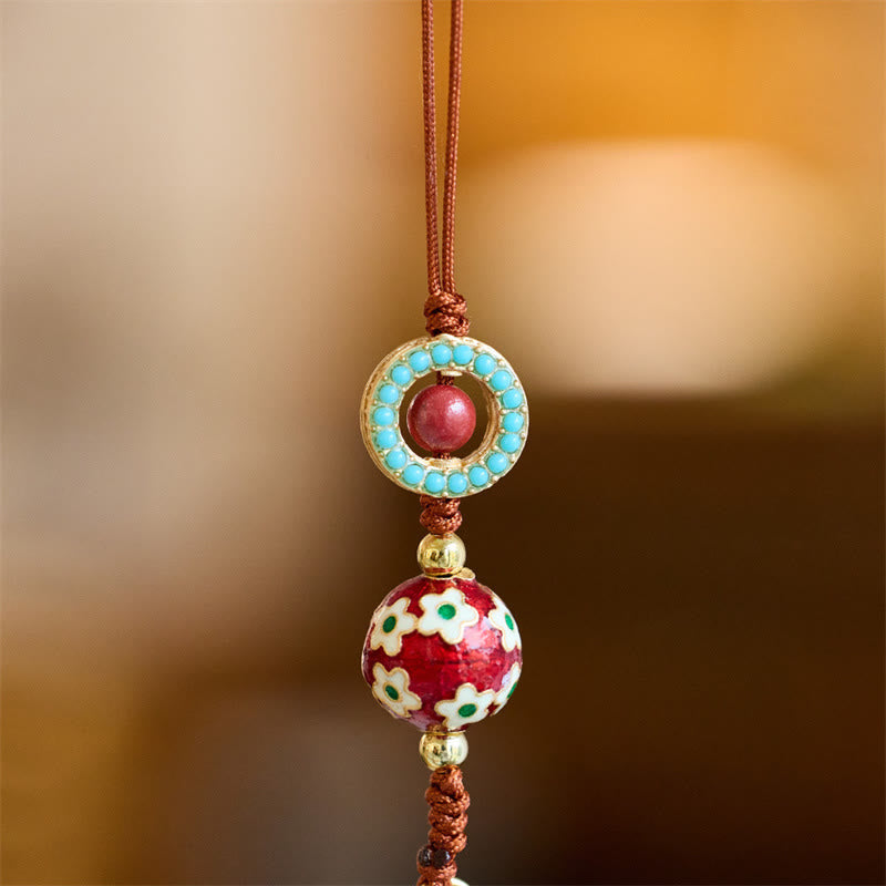 Wu Lou Copper Gourd Fu Character Spiritual Key Chain