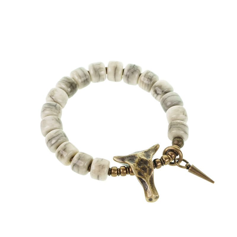 Yak Bone Copper Balance Bracelet for Spiritual Protection