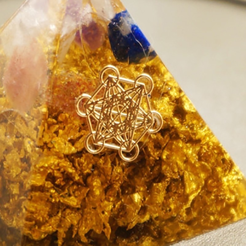 Year Of Abundance Orgone Pyramid with Sacred Geometry