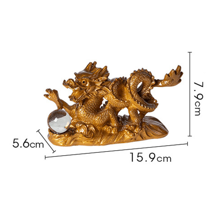 Year of the Dragon Color-Changing Resin Tea Pet Figurine