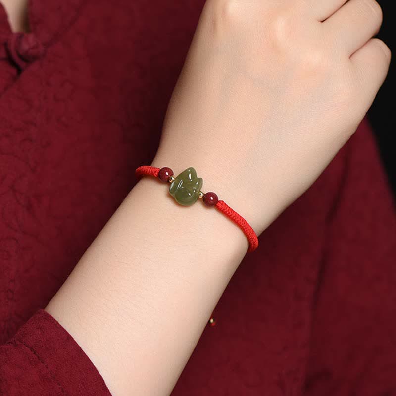 Year of the Rabbit Hetian Jade Abundance Bracelet