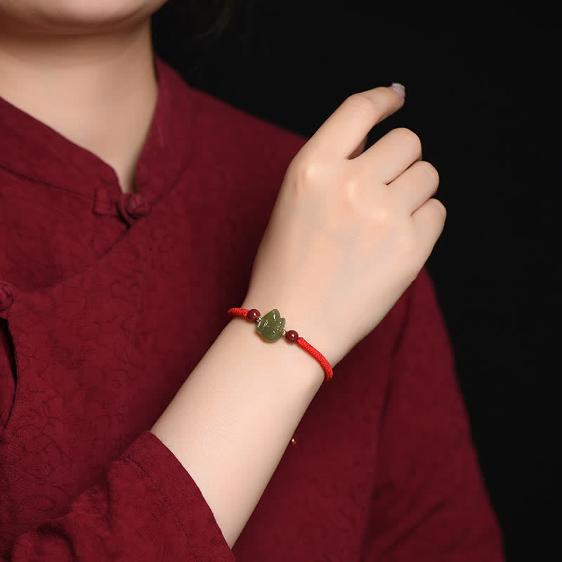 Year of the Rabbit Hetian Jade Abundance Bracelet