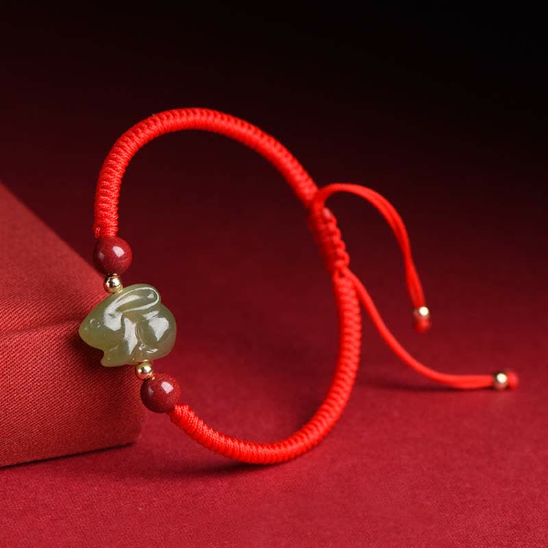 Year of the Rabbit Hetian Jade Abundance Bracelet