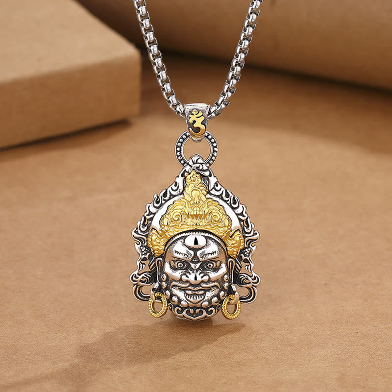 Yellow God of Wealth Copper Luck Necklace for Prosperity