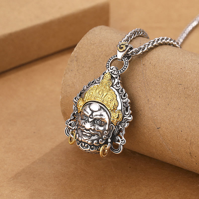 Yellow God of Wealth Copper Luck Necklace for Prosperity