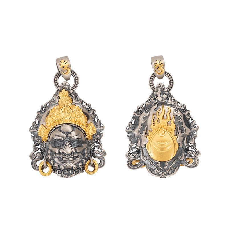 Yellow Jambhala 925 Sterling Silver Spiritual Protection Necklace