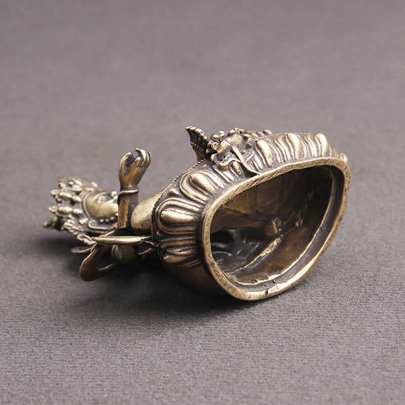 Yellow Jambhala Copper Buddha Statue | Serenity & Fortune