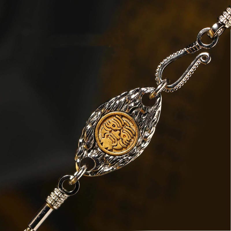 Yellow Jambhala Om Mani Padme Hum Necklace Pendant
