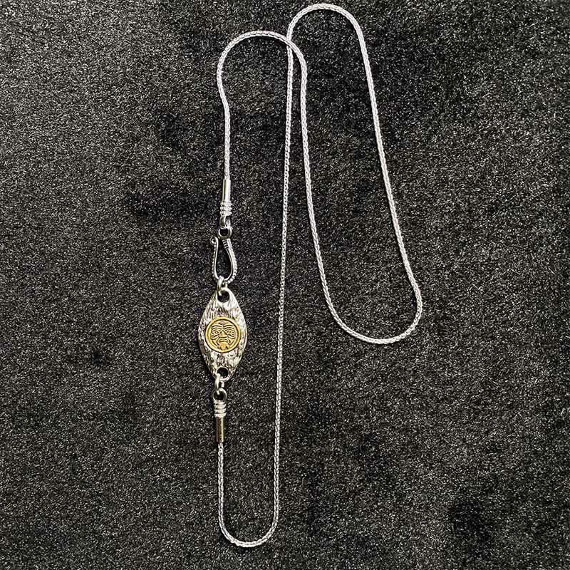 Yellow Jambhala Om Mani Padme Hum Necklace Pendant