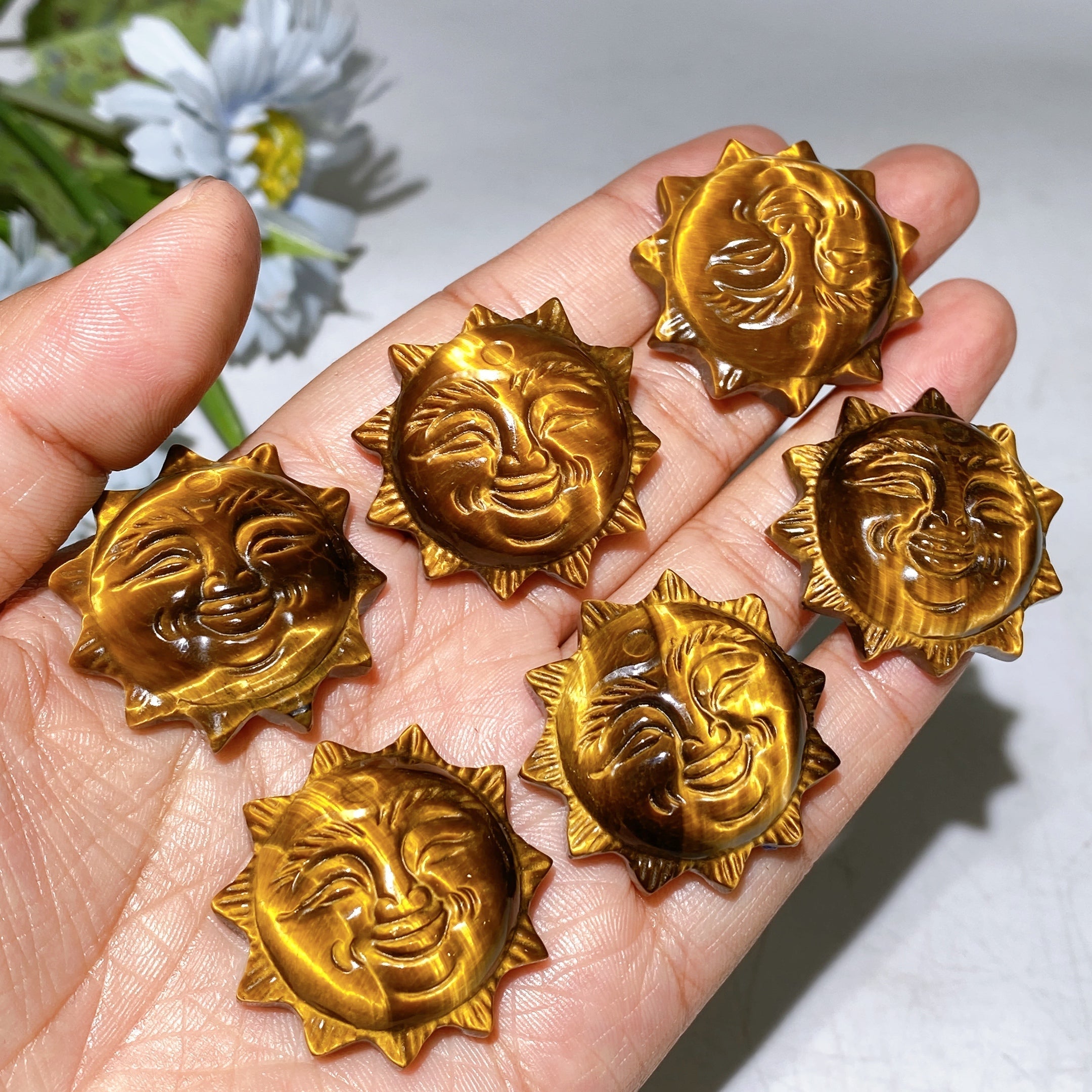 Yellow Tiger Eye Crystal Animal Carvings 1.6-2.1 Inch