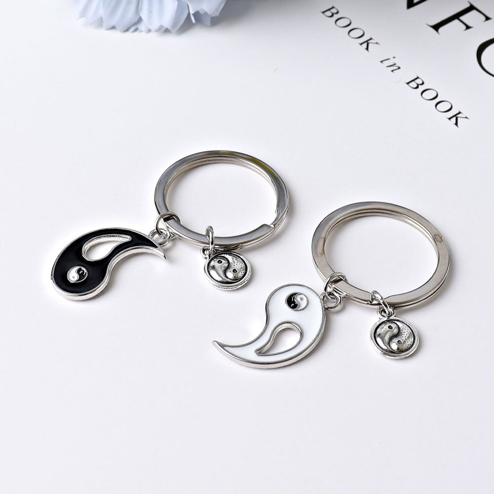Yin Yang Tai Chi Keychain Symbol for Balance and Harmony