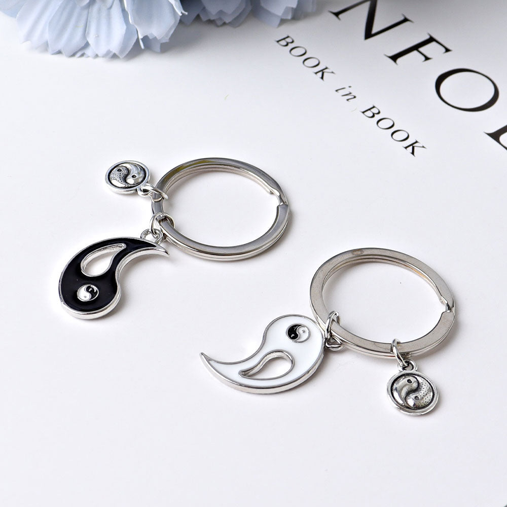 Yin Yang Tai Chi Keychain Symbol for Balance and Harmony