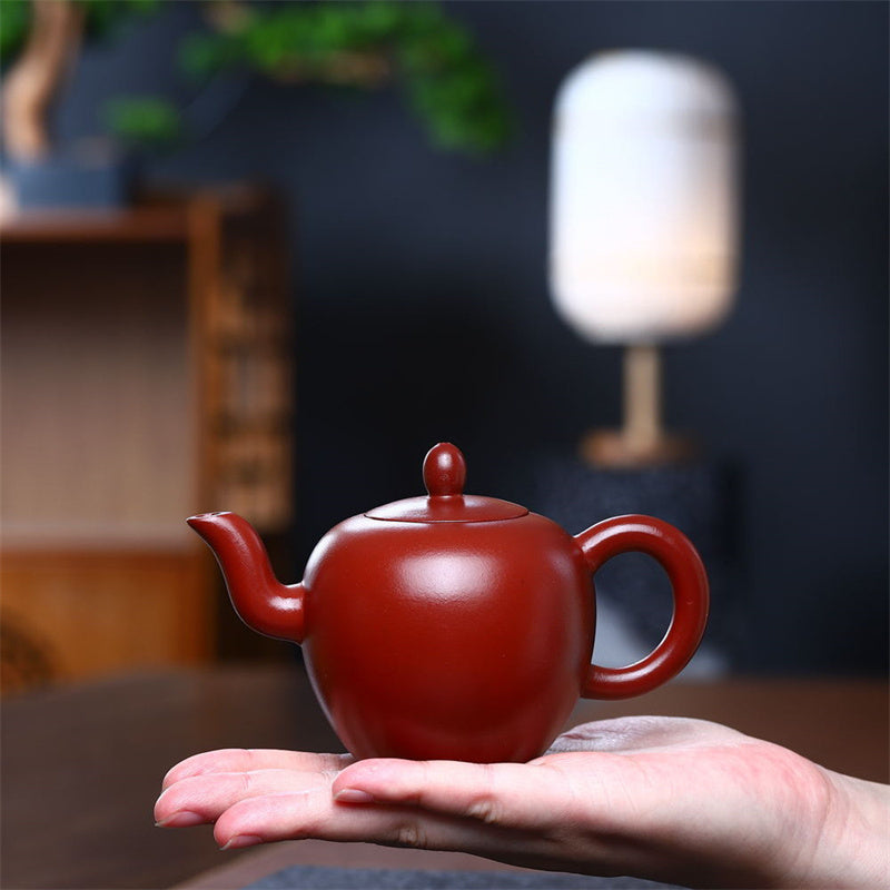 Yixing Semi-Handmade Brown Purple Clay Kung Fu Teapot 200ml
