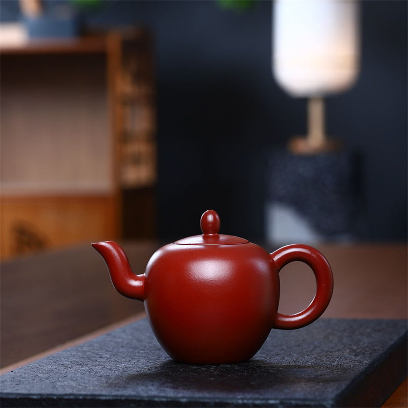 Yixing Semi-Handmade Brown Purple Clay Kung Fu Teapot 200ml
