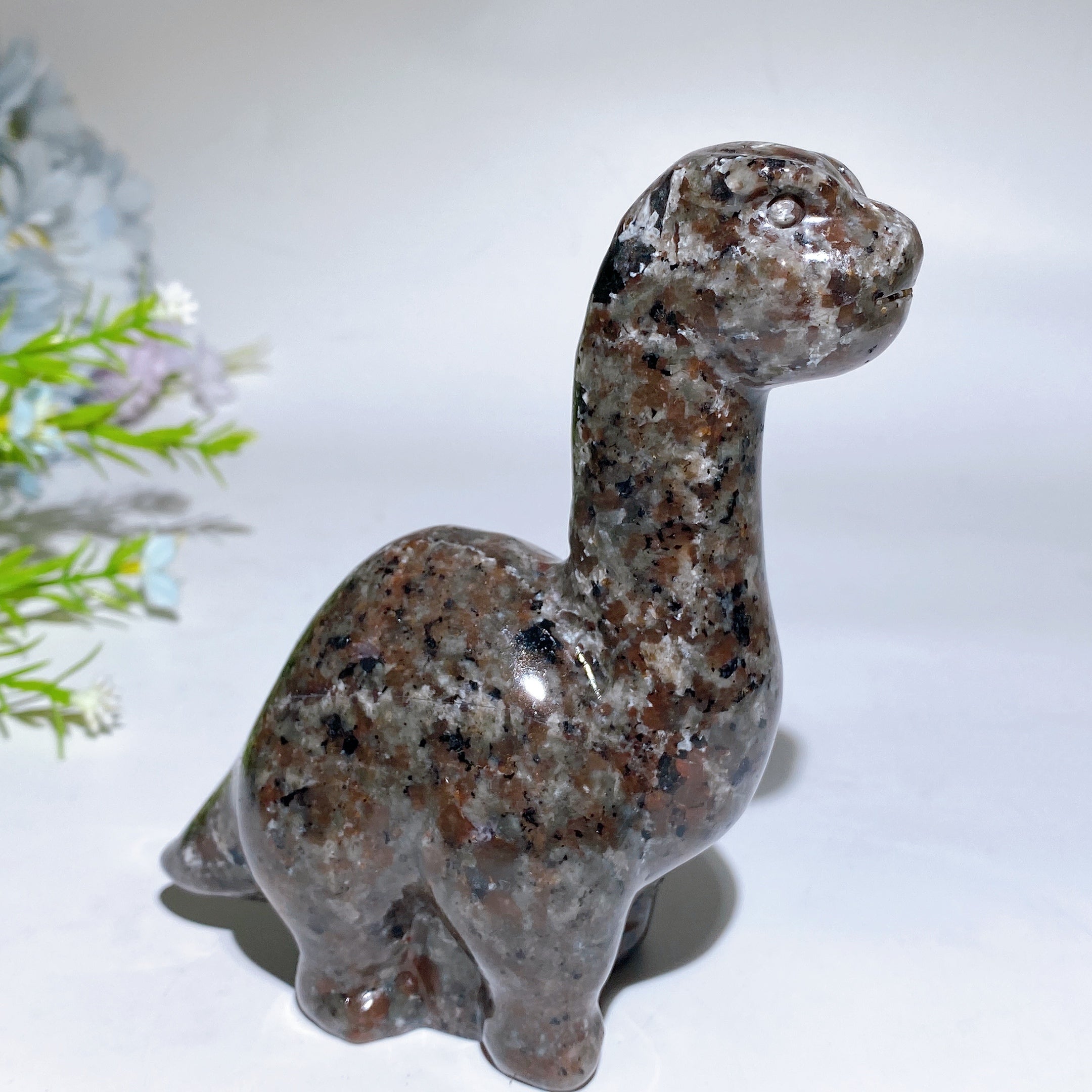 Yooperlite 4.9-inch Dinosaur Crystal Figurine for Healing