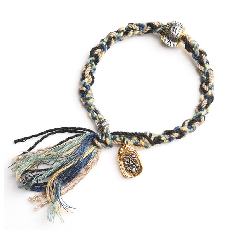 Zakiram Goddess of Wealth Om Mani Padme Hum Cord Bracelet