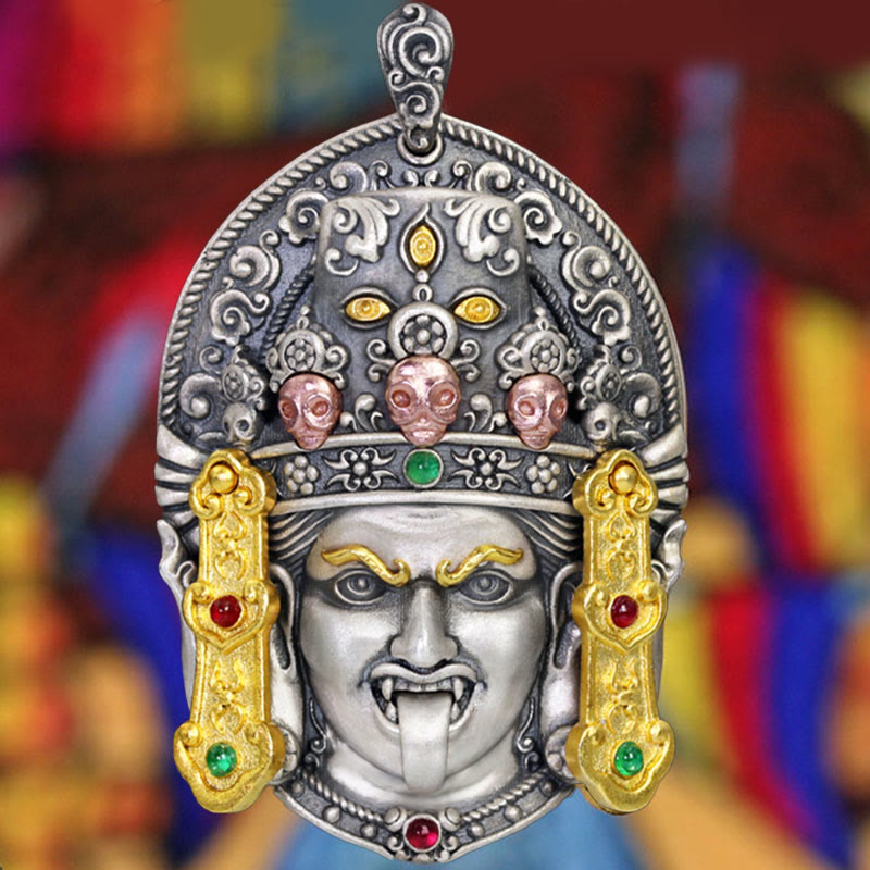 Zakiram Silver Necklace | Goddess of Wealth Protection Pendant