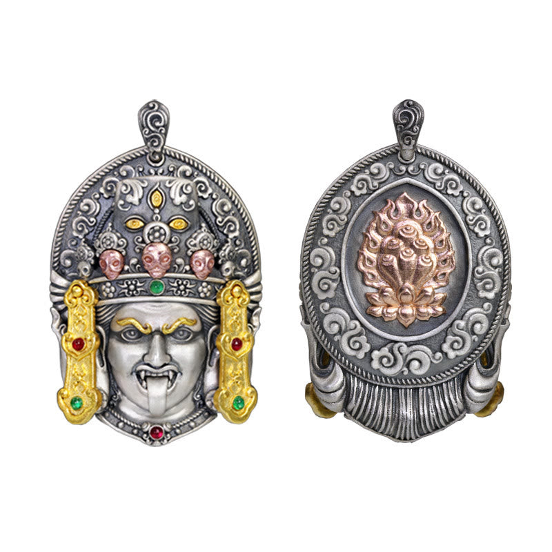 Zakiram Silver Necklace | Goddess of Wealth Protection Pendant