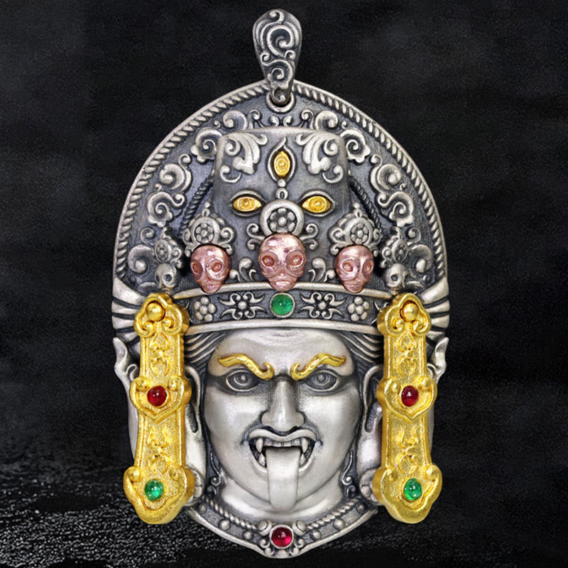 Zakiram Silver Necklace | Goddess of Wealth Protection Pendant