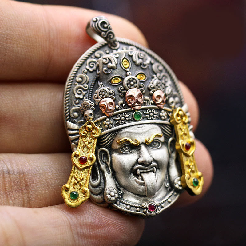 Zakiram Silver Necklace | Goddess of Wealth Protection Pendant