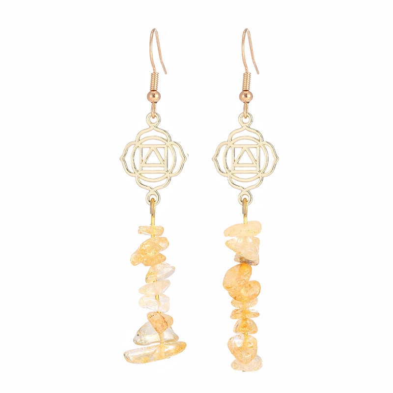 Zen Cairn Citrine Confidence Earrings for Healing